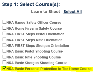 NRA Instructors Course Search - NRA Basic Personal Protection In The Home Course - 2015